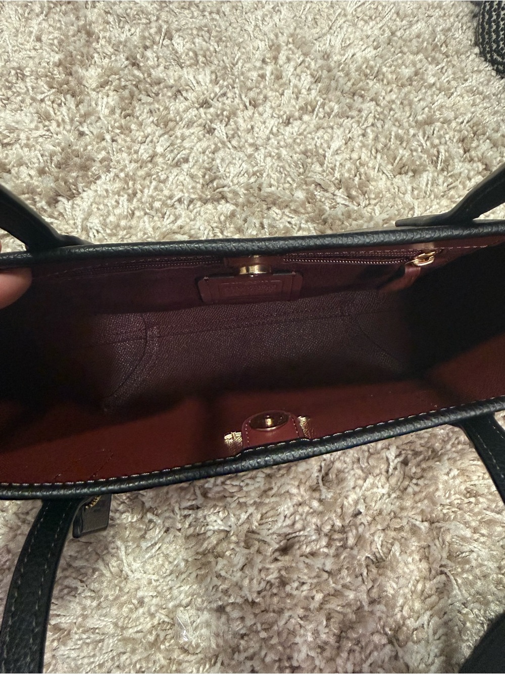 Coach Black Small City Tote - Picture 7 of 12